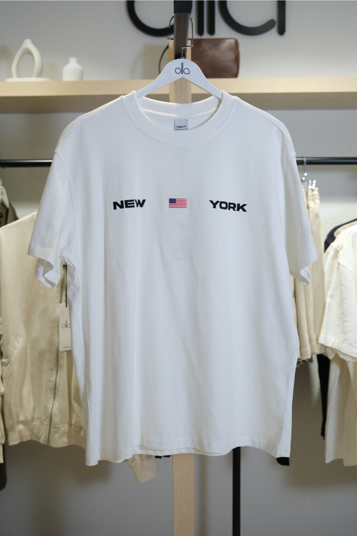25CY-023-1 BEYAZ T-SHIRT NEW YORK