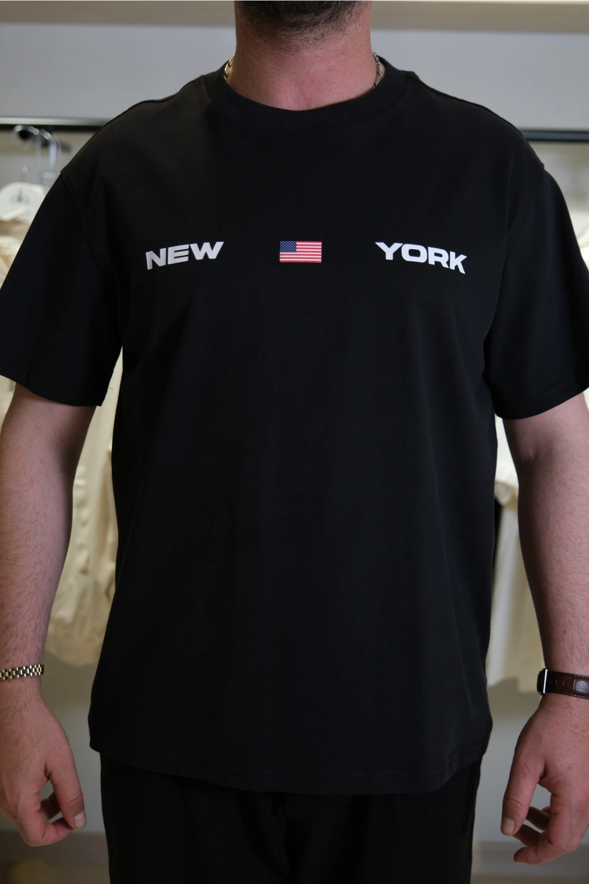 25CY-023-1 SİYAH T-SHIRT NEW YORK