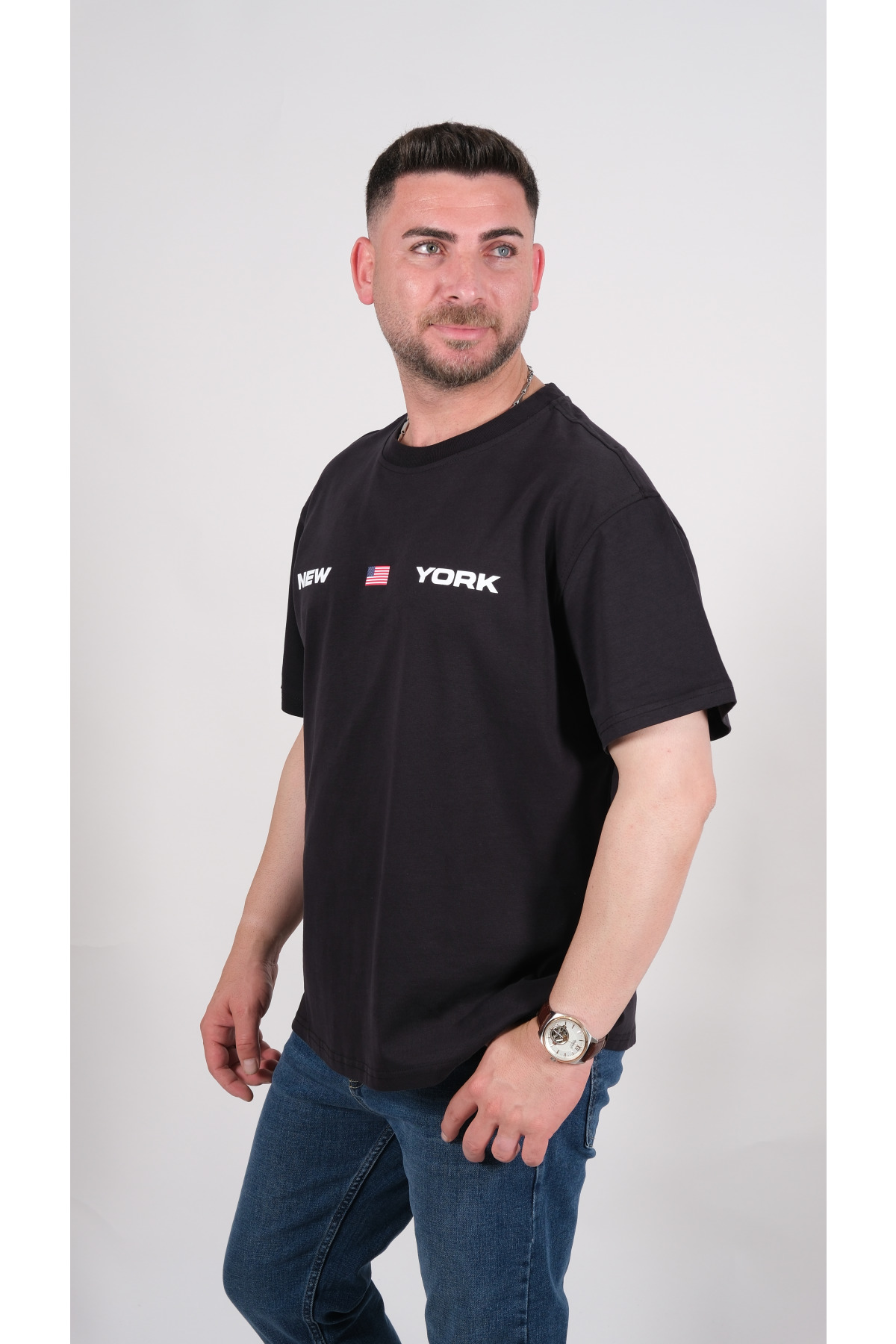 25CY-023-1 SİYAH T-SHIRT NEW YORK
