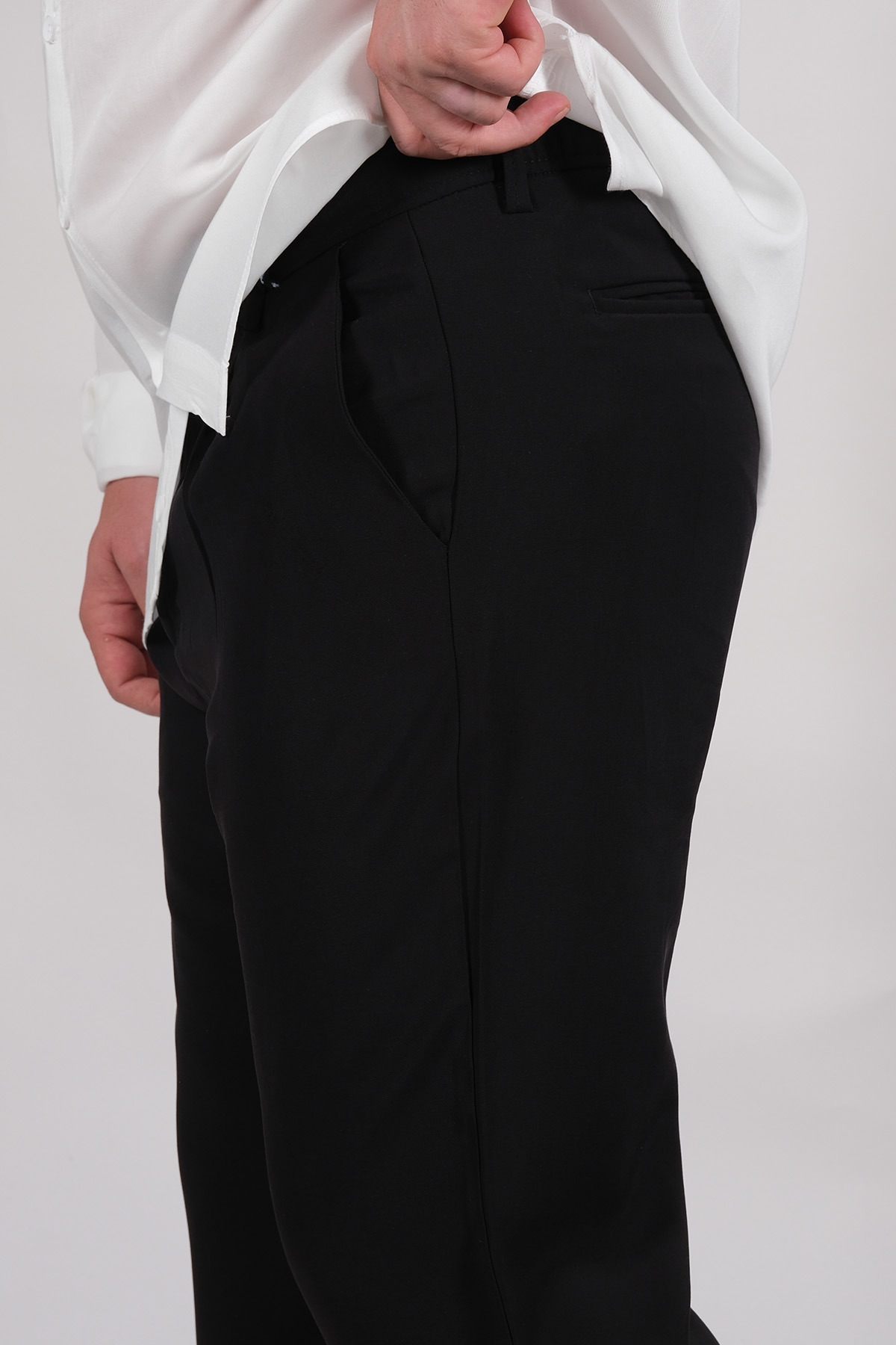 SİYAH TENCEL PANTOLON 