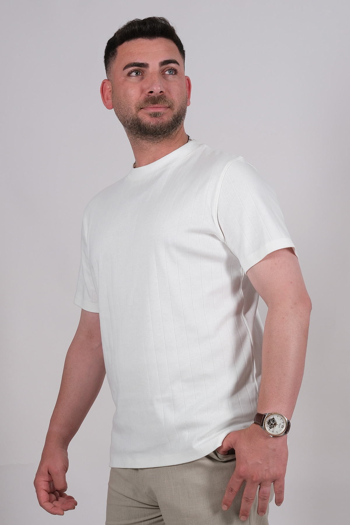 4-10576 T-SHİRT EKRU
