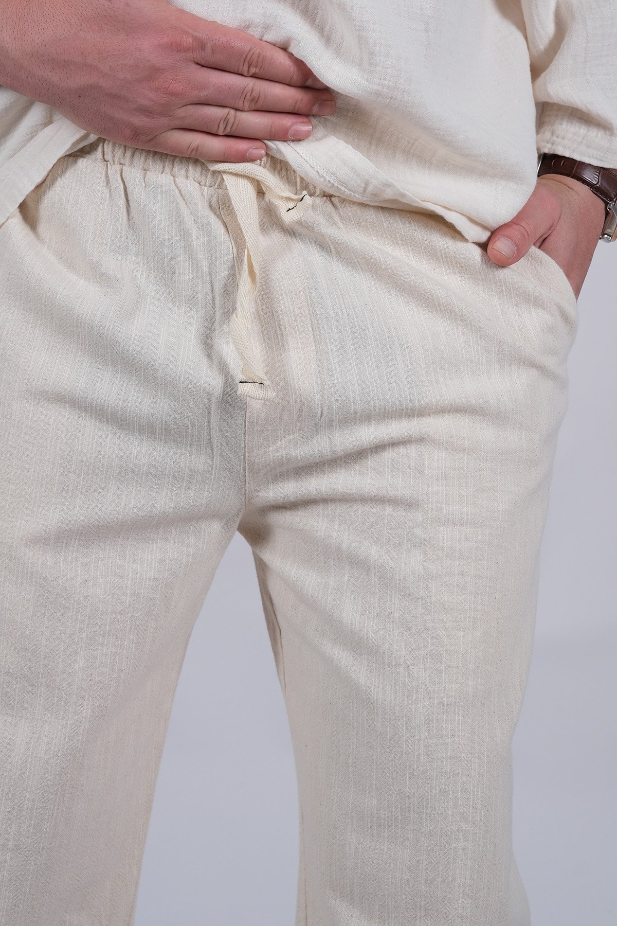 5206 NAKIŞLI PANTOLON BEJ