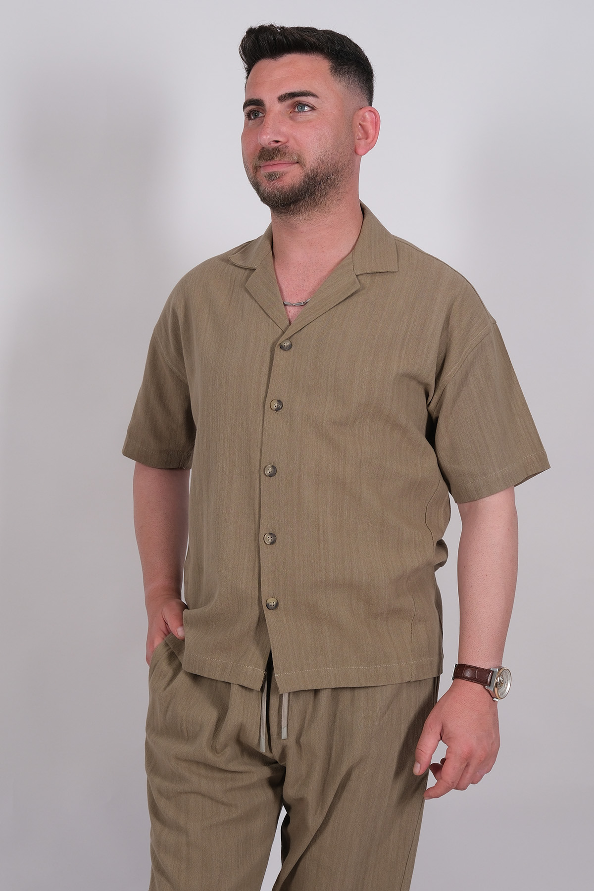 2520 MARRAKECH HAKİ GÖMLEK