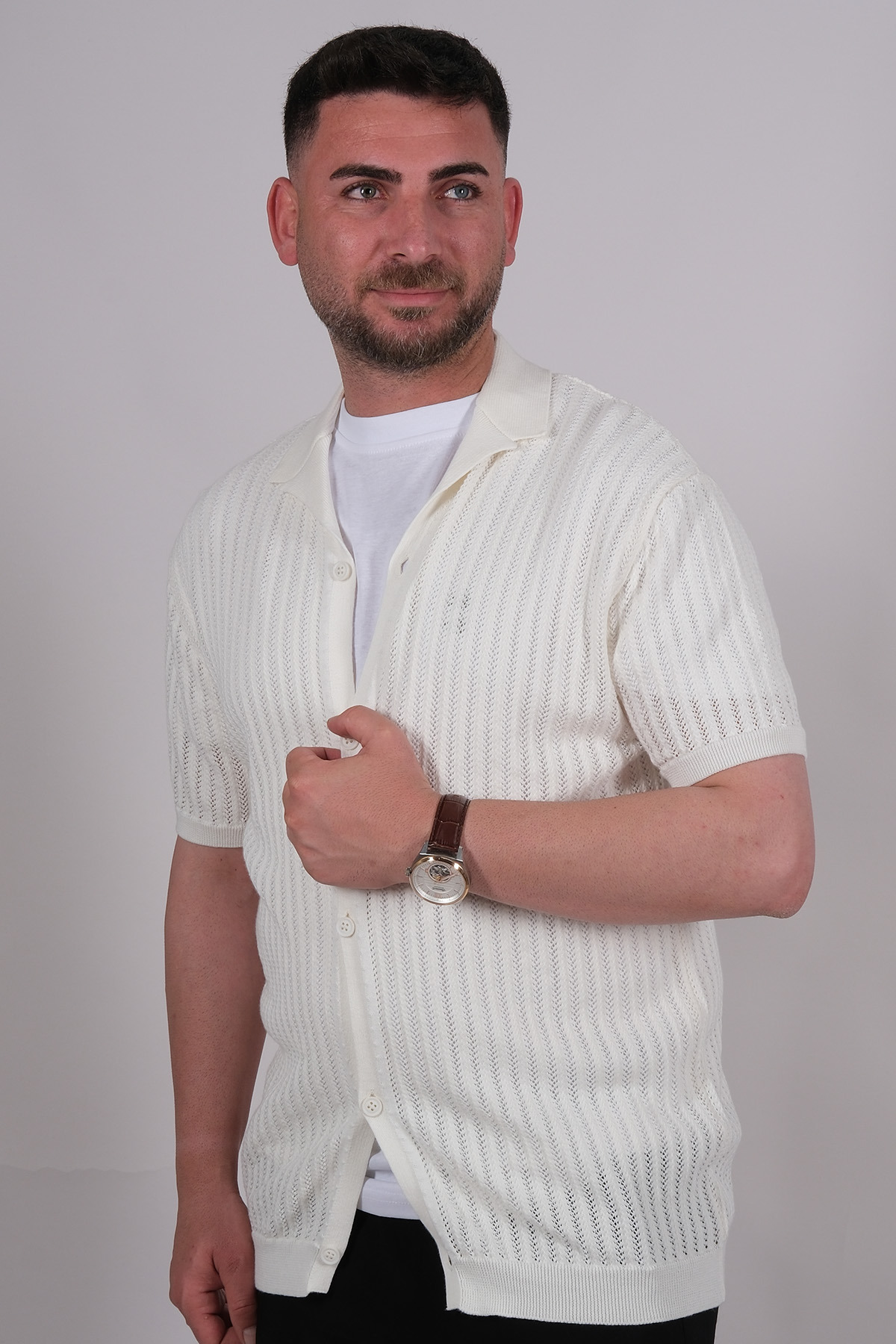 KISA KOL TRİKO EKRU