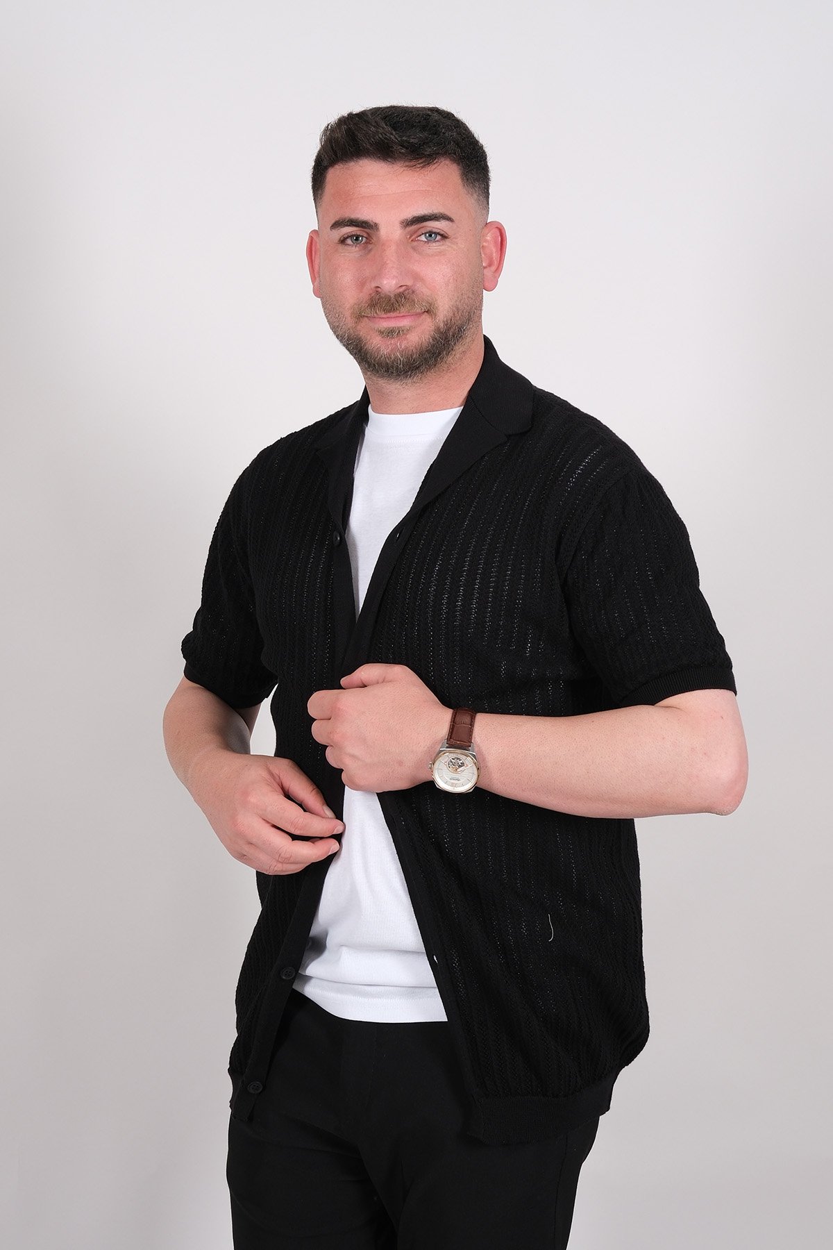 S-2009 KISA KOL TRİKO SİYAH